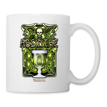 Absinthe Jugendstil Look Design - Tasse - Weiß - Rechts