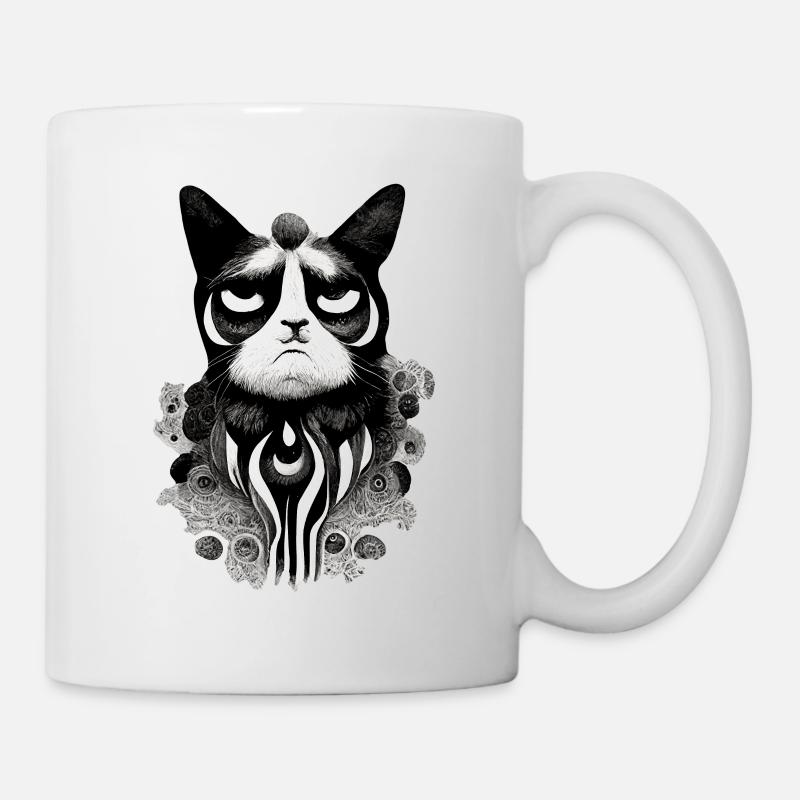 Sitzerkatze 006 - Tasse - Weiß