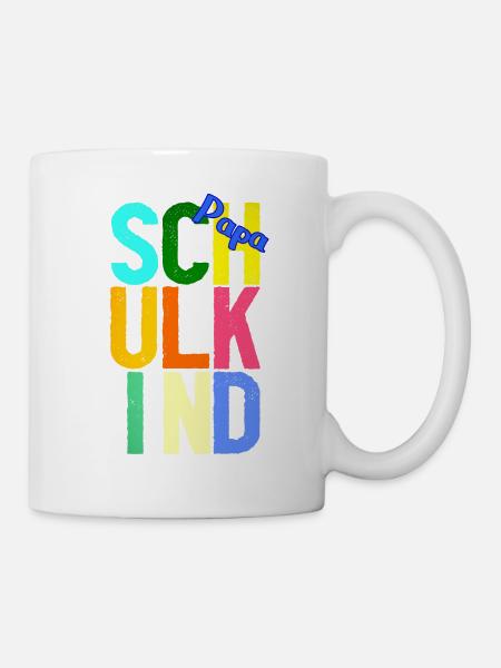 Schulkind Papa - Tasse - Weiß