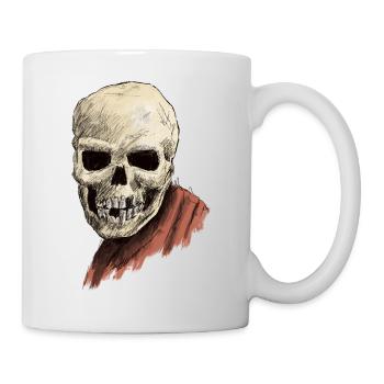 Schädel mit Tuch - Tasse - Weiß - Rechts
