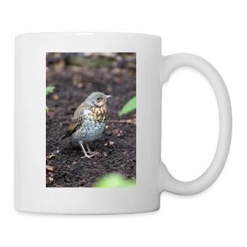 Fieldfare (in german Wacholderdrossel) Turdus pila - Mug - white - Right
