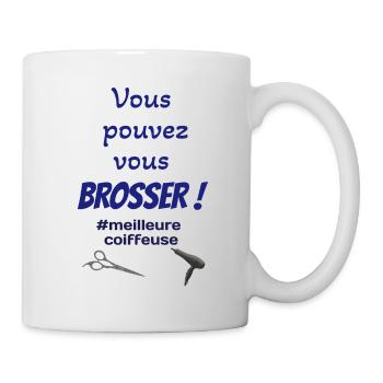 Tee-shirt coiffeuse - Mug blanc - blanc - Droite