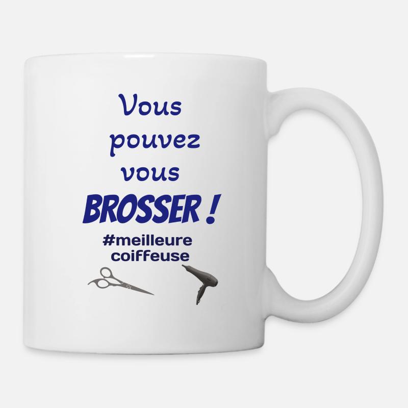 Tee-shirt coiffeuse - Mug blanc - blanc