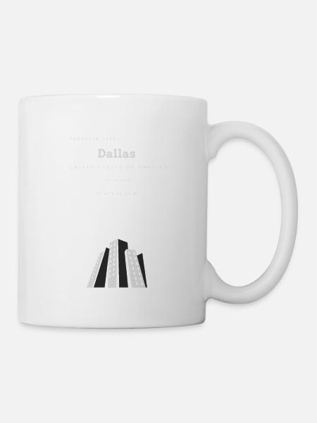 Dallas Favorite City with Coordinates City Names - Mug - white