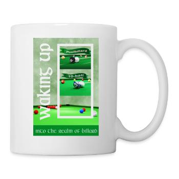 Billard Design Poster für den Billardspieler - Tasse - Weiß - Rechts