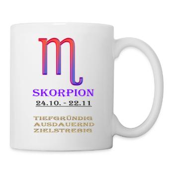 Skorpion Sternzeichen - Tasse - Weiß - Rechts