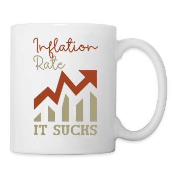 Inflation annoys frustration Provocation Statement - Mug - white - Right