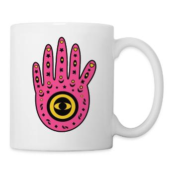 Hand der Fatima - Tasse - Weiß - Rechts