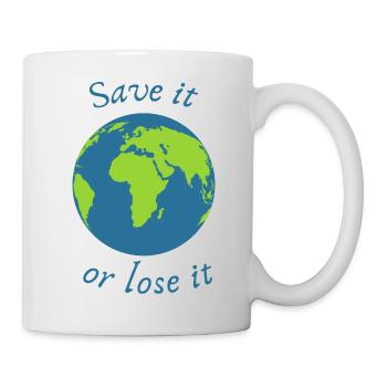 l’enregistrer ou le perdre - Mug blanc - blanc - Droite