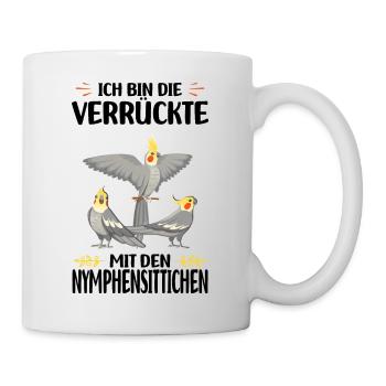 Nymphensittich Vogel - Tasse - Weiß - Rechts