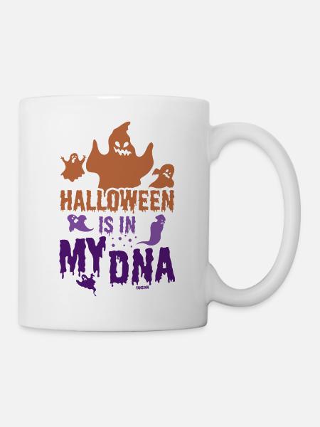 Halloween ist in meiner DNA - Tasse - Weiß