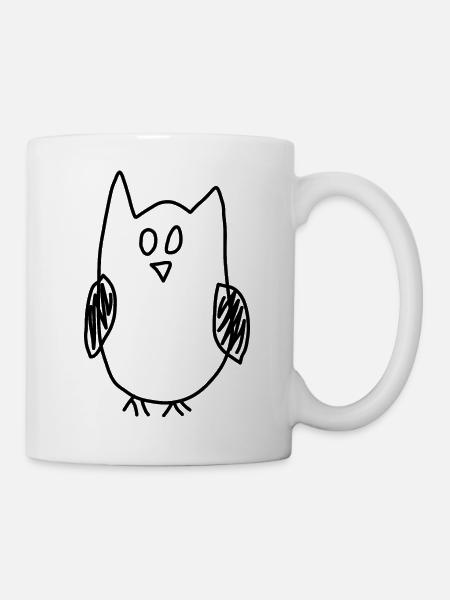 Eule - Tasse - Weiß