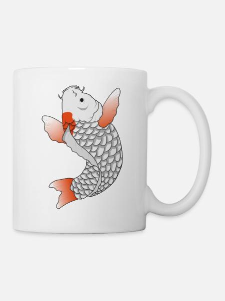 Japanischer Koi - Tasse - Weiß