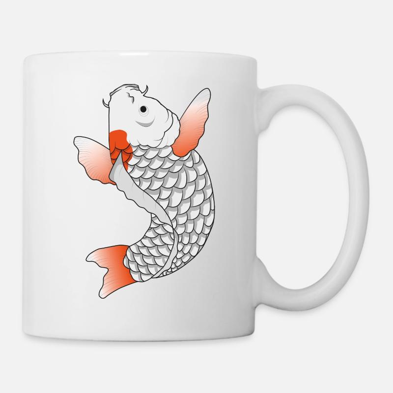 Japanischer Koi - Tasse - Weiß