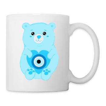 Böses-Auge-Schutz-Bär - Tasse - Weiß - Rechts