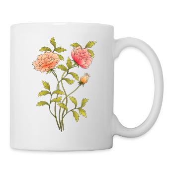 Fleur - Mug blanc - blanc - Droite