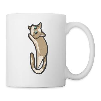Chat beige mignon - Mug blanc - blanc - Droite