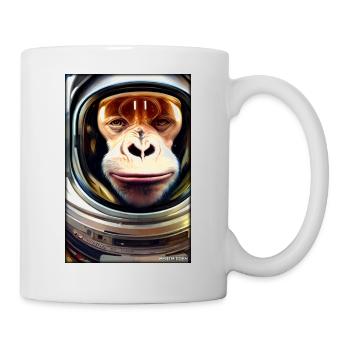 Monkey Animal Astronaut Space Space Universe 4 - Mug - white - Right