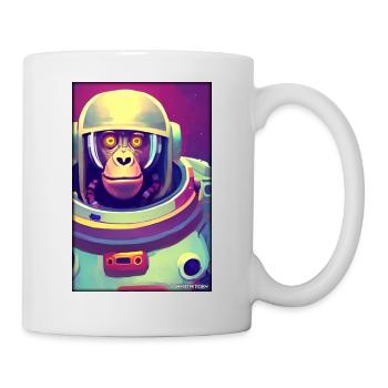 Monkey Animal Astronaut Space Space Universe 8 - Mug - white - Right