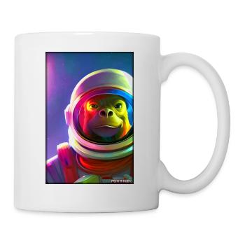 Singe Animal Astronaute Espace Univers 6 - Mug blanc - blanc - Droite
