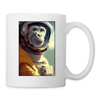 Singe Animal Astronaute Espace Univers 1 - Mug blanc - blanc - Droite