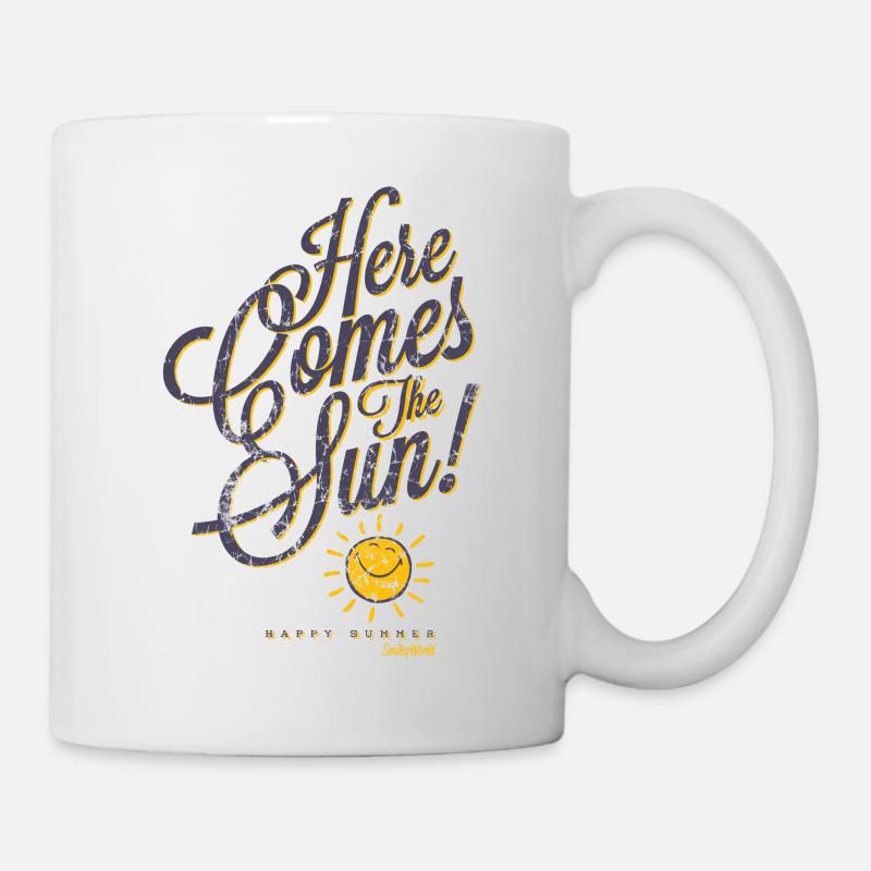 SmileyWorld här kommer den leende solen! - Mugg - vit
