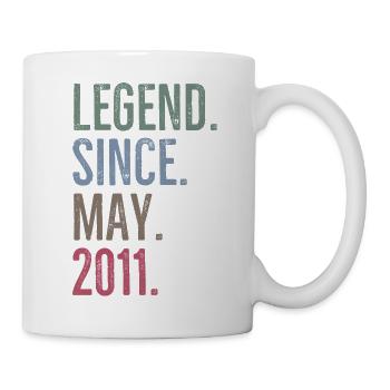Légende depuis mai 2011 - Mug blanc - blanc - Droite