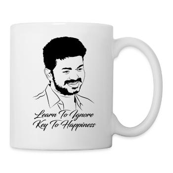 Apprenez à ignorer la clé du bonheur Vijay - Mug blanc - blanc - Droite