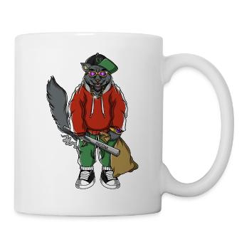 Leonard, Wolf - Tasse - Weiß - Rechts