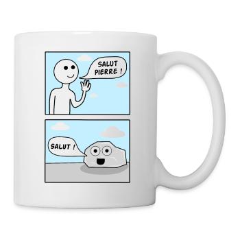 Hi Peter! Stone pun - Mug - white - Right
