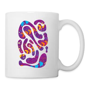 Graffiti-Stil Splash Hip Hop Farben Maler Farbe - Tasse - Weiß - Rechts