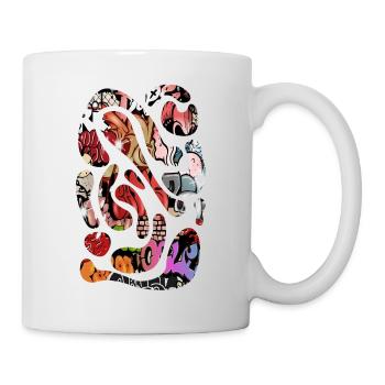 Graffiti-Stil Splash Hip Hop Farben Maler Farbe - Tasse - Weiß - Rechts