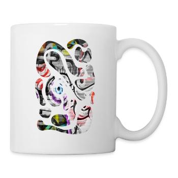 Graffiti-Stil Splash Hip Hop Farben Maler Farbe - Tasse - Weiß - Rechts