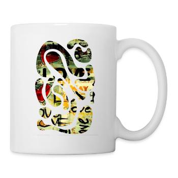 Graffiti-Stil Splash Hip Hop Farben Maler Farbe - Tasse - Weiß - Rechts