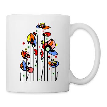 Fleur - Mug blanc - blanc - Droite