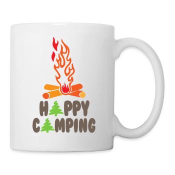 happy camper - camping life - Mug blanc - blanc - Droite
