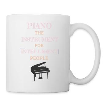 Piano Instrument For Intelligent People Retro Pink - Tasse - Weiß - Rechts