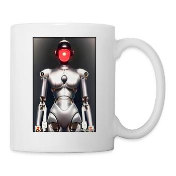Robot Woman Future Cyborg Machine Technology - Mug - white - Right