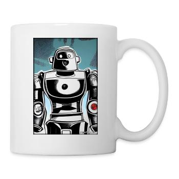 Robot Comic Future Cyborg Machine Technology - Mug - white - Right