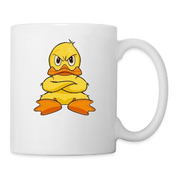 Non drôle de canard paresseux - Mug blanc - blanc - Droite