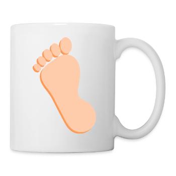 Fuß Füße Fußpflege Podologie Geschenk Geschenkidee - Tasse - Weiß - Rechts