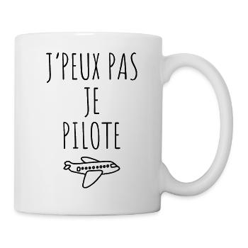 Avion , Aviation , Travail , Métier , Job - Mug blanc - blanc - Droite