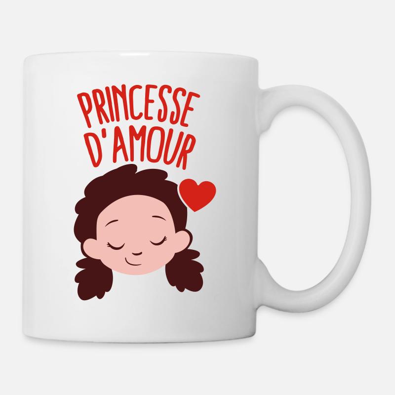 Princesse amour fille - Mug blanc - blanc