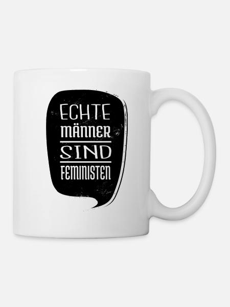 girl feminin bodypositivity spruch frauen - Tasse - Weiß