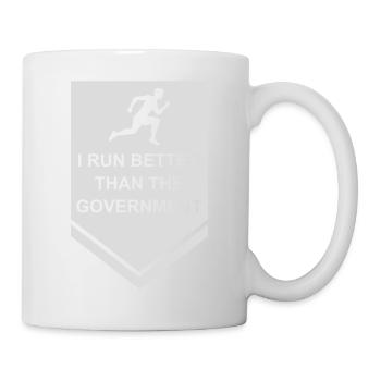 run better than government - Tasse - Weiß - Rechts