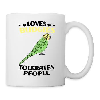 Wellensittich - Tasse - Weiß - Rechts