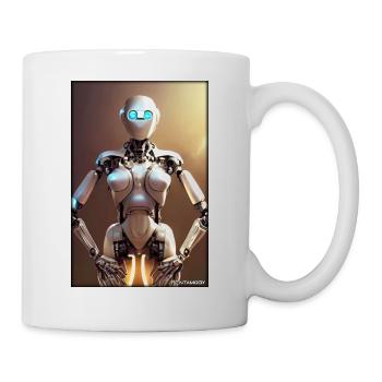 Roboter Zukunft Wissenschaft Sci-Fi Maschine - Tasse - Weiß - Rechts