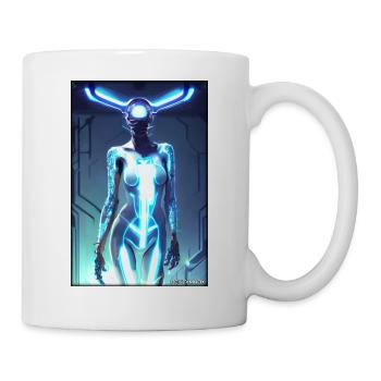 Roboter Zukunft Wissenschaft Sci-Fi Maschine - Tasse - Weiß - Rechts