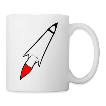 Vecteur de vol spatial spatial de fusée spatiale - Mug blanc - blanc - Droite