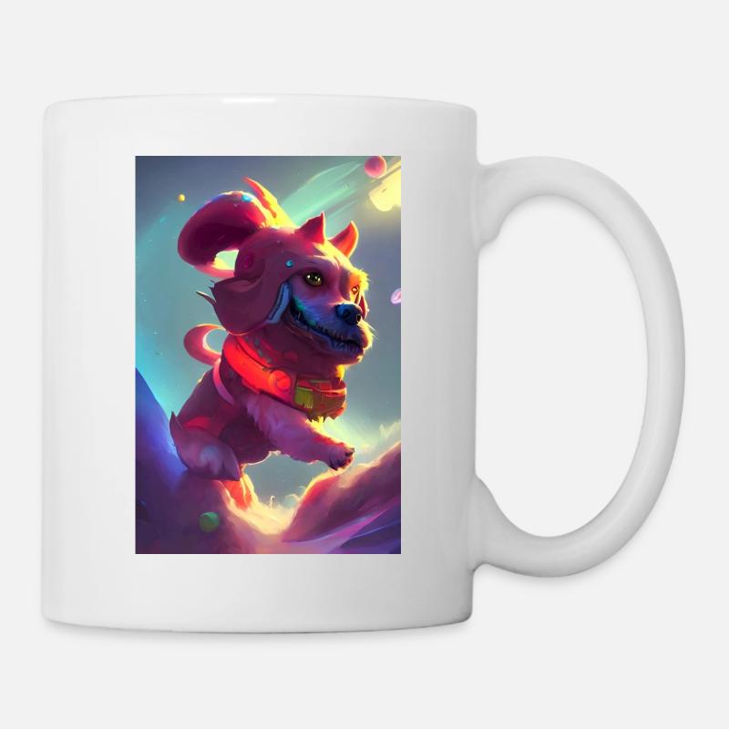 Hund im Weltraum - Tasse - Weiß